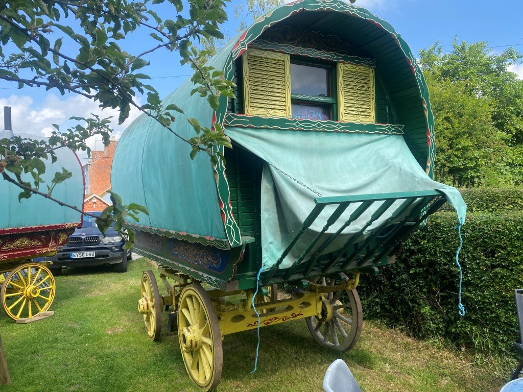 inside canvas wagon